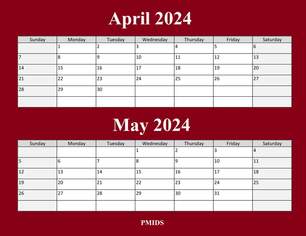 April May 2024 Printable Calendar