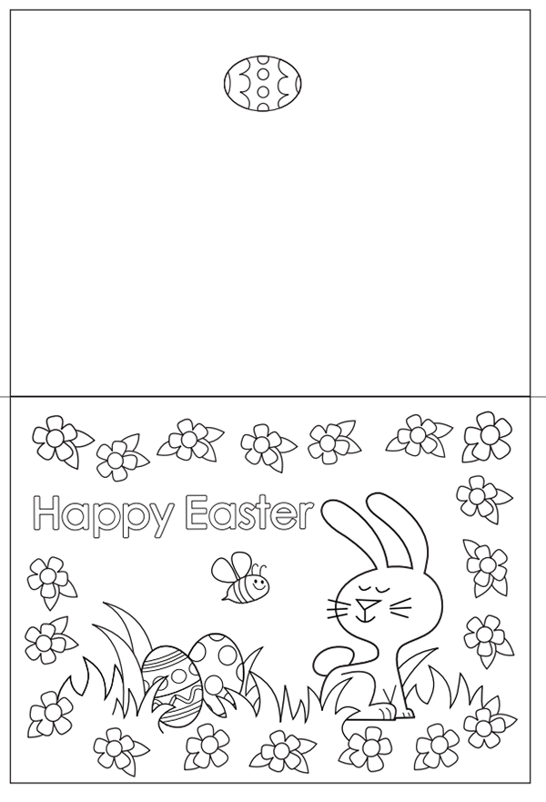Black and white easter cards