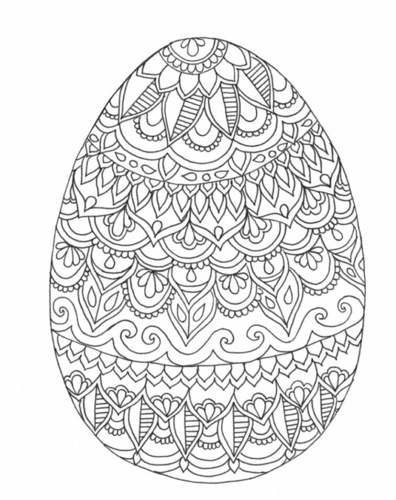 baby easter coloring page