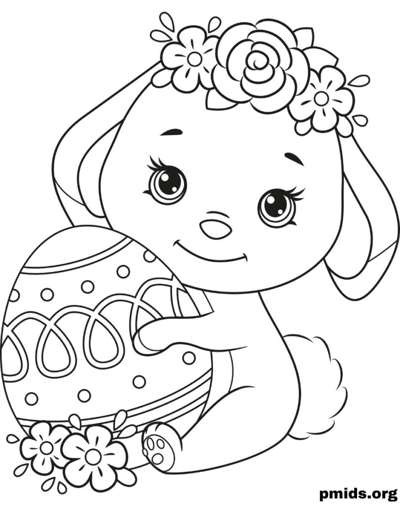 kids Easter coloring page