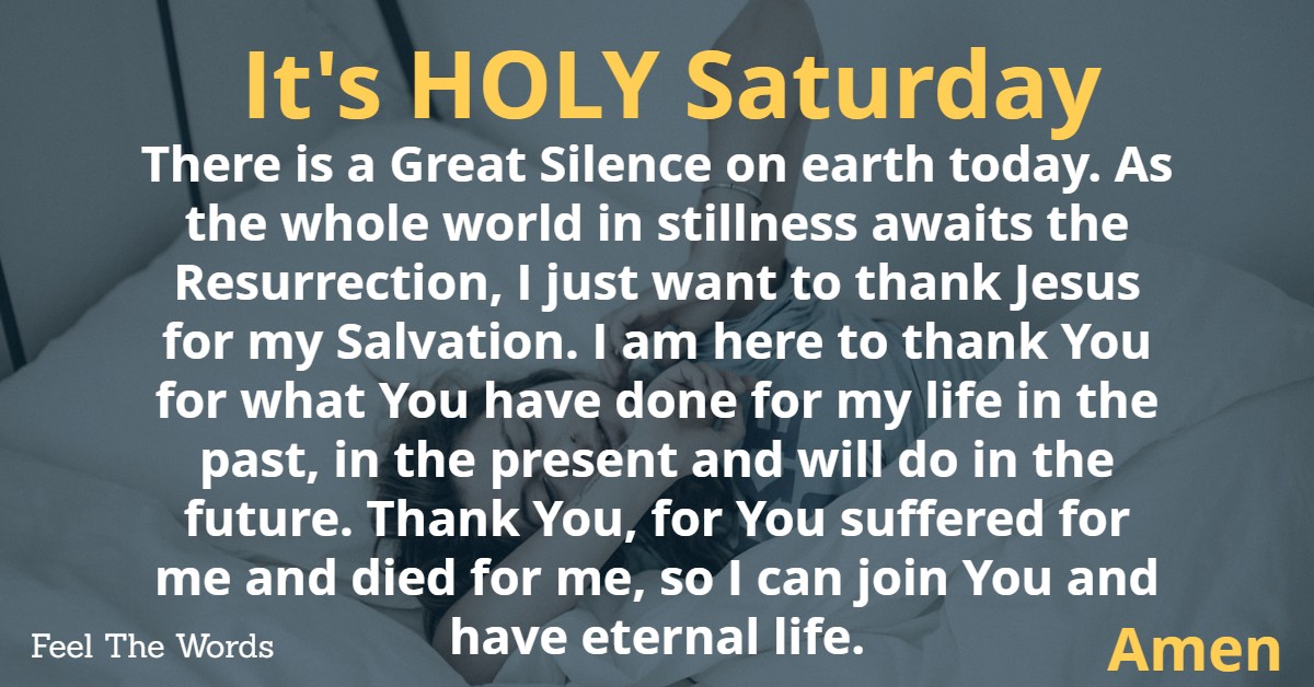 Holy Saturday messages