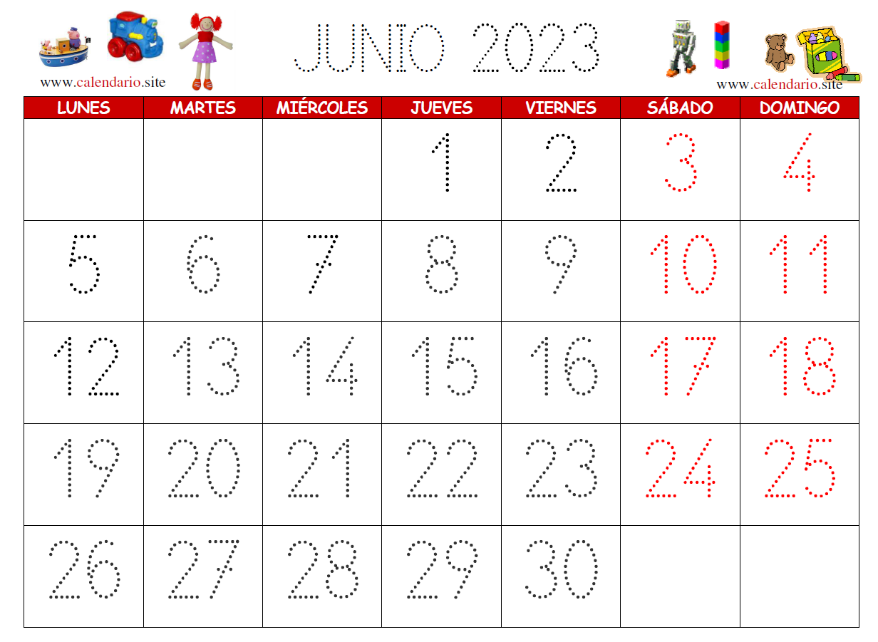 Días festivos y celebraciones en junio de 2023
