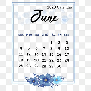 Floral June Calendar 2023