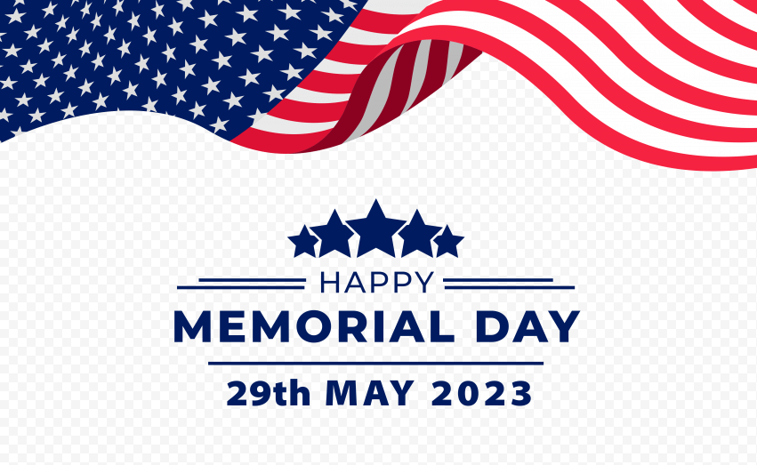 Realistic Usa Memorial Day 2023 Flag Png Images