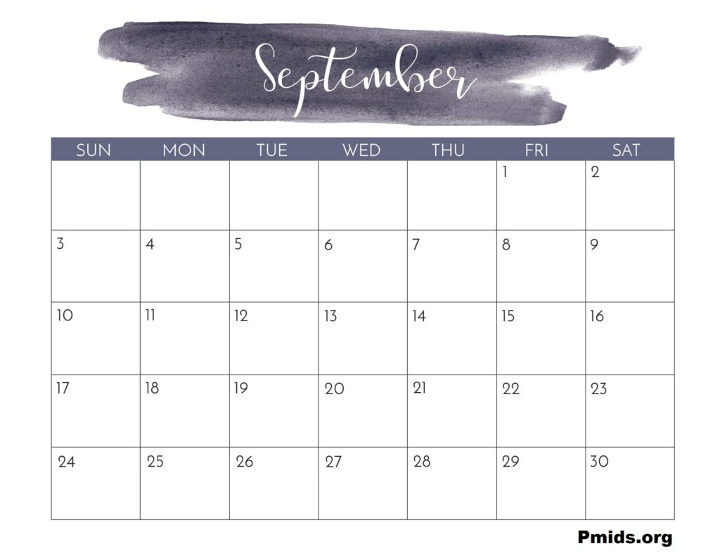 Cute September 2023 Calendar Printable