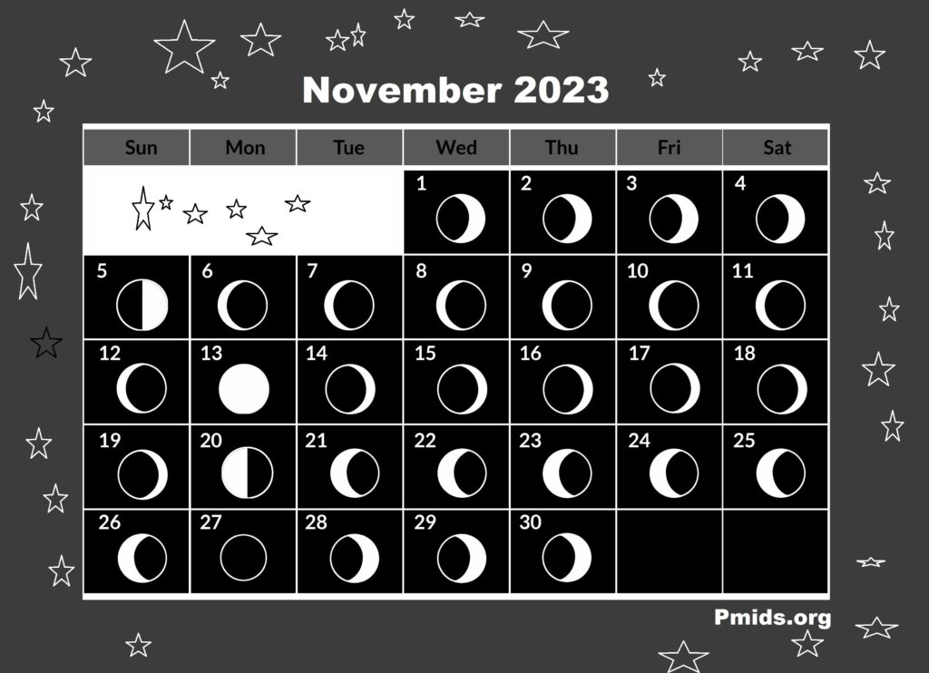 Star Moon Phases November 2023 Calendar