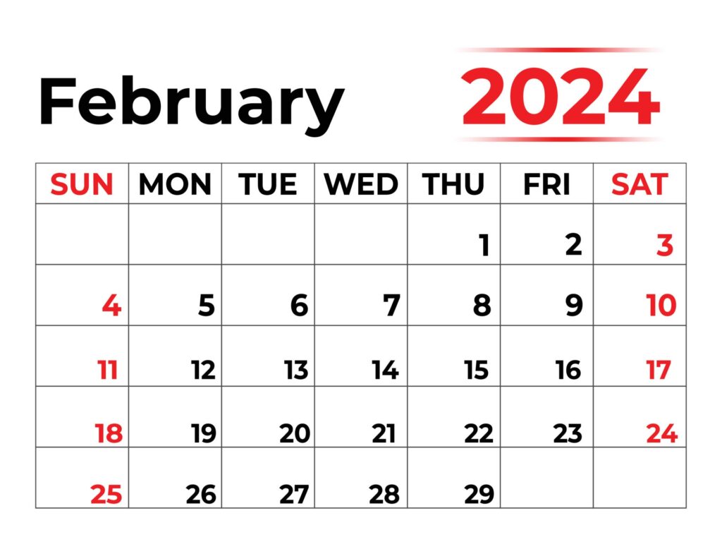 February 2024 Calendar PDF