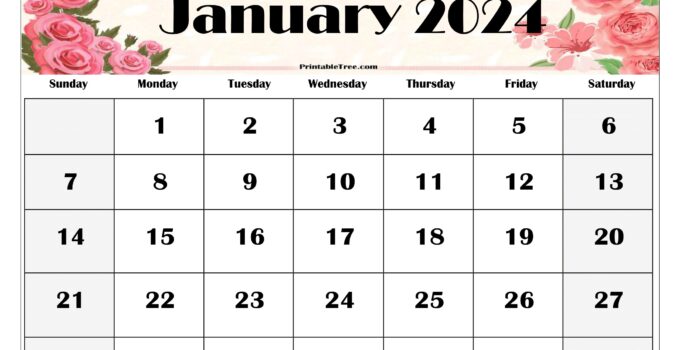 January 2024 Calendar Wallpaper for Desktop