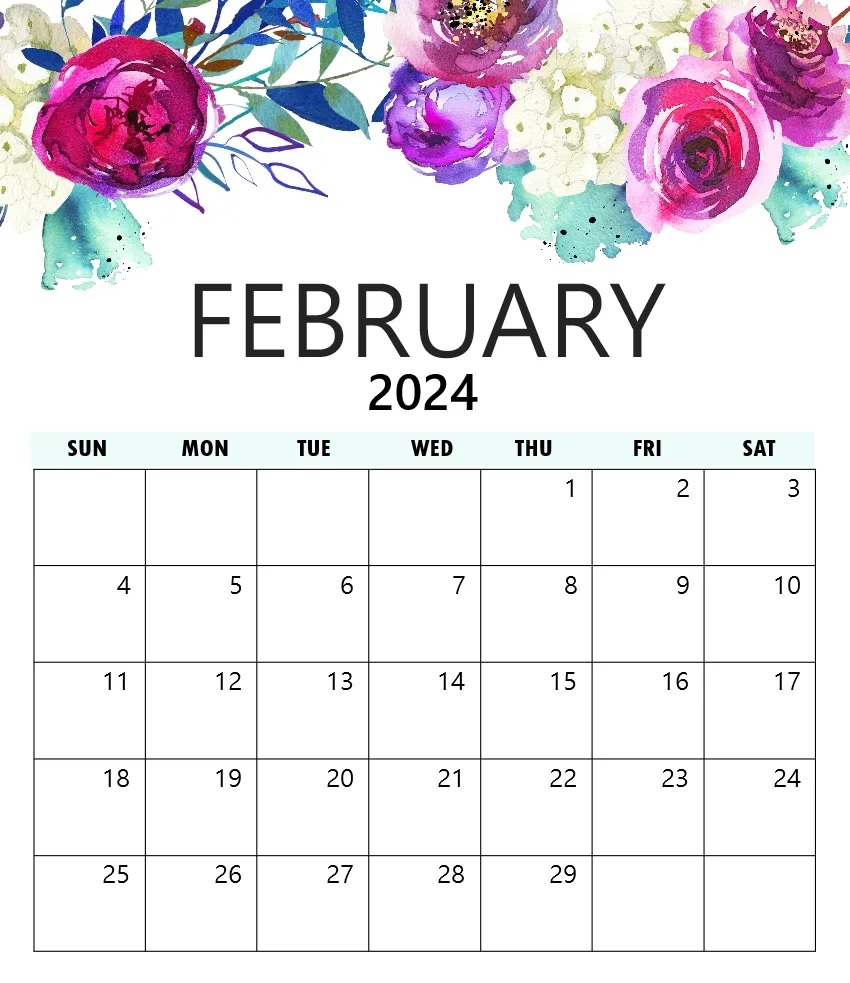 February 2024 Calendar for Desk