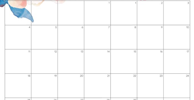 February 2024 Floral Calendar