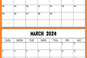 February & March 2024 Calendar Word