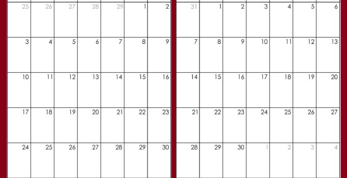 March April 2024 Calendar Printable Template