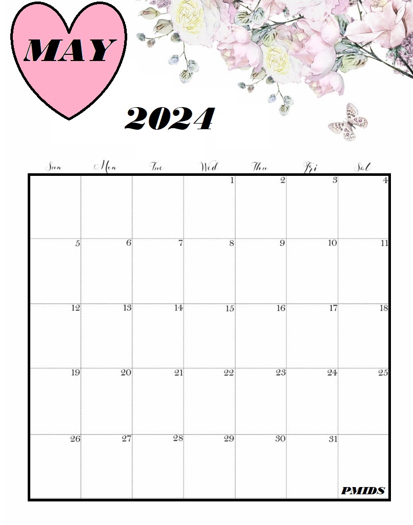 May 2024 Calendar for Desk