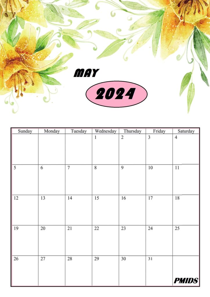May 2024 Floral Calendar