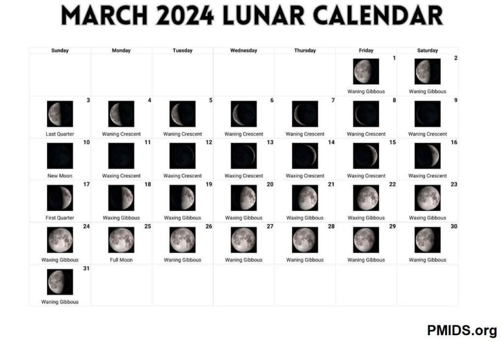 March 2024 Calendar Moon Phases